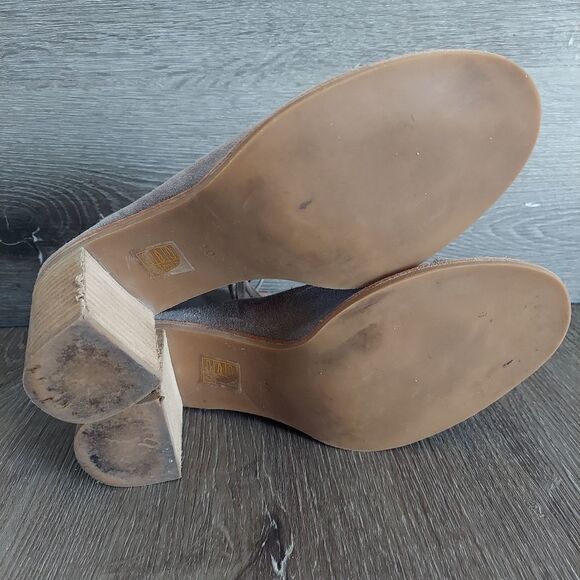 Jeffrey Campbell Corwin Lace Up Suede Block Heel Bootie Sandal 10 - Picture 7 of 12